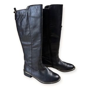Aldo Dark Leather Knee-High Boots